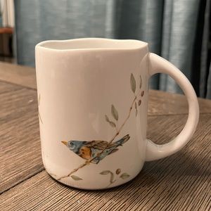 222 Fifth White Mug with Bird Design